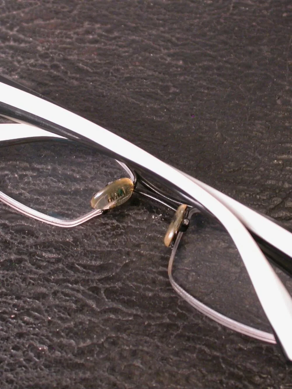 Alain Mikli Black and White Metal Modern Eyeglasses Frames Hand Made in France
